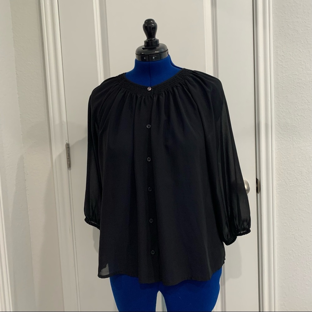 VICTORIA SECRET CHIFFON BLOUSE SZ S